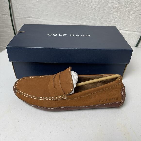 Cole Haan Wyatt Penny Driver Loafer Men Size 8 British Tan brown Shoes Slip On - Picture 1 of 7